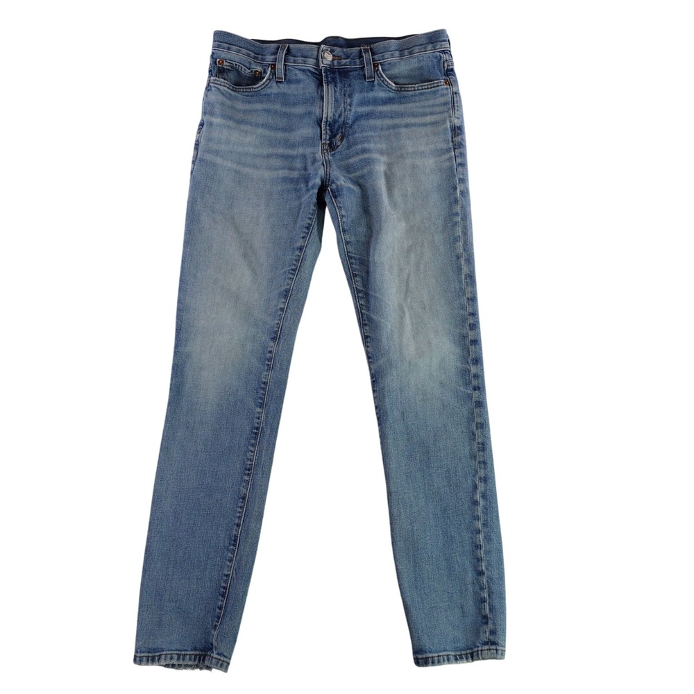 Outerknown Ambassador Slim Fit Jeans‎ Mens 33x32 Blue Light Wash Distressed USA